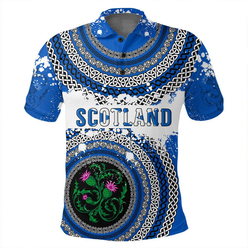 (Custom Text) Scotland Celtic Circle Polo Shirt RLT12 - Wonder Print Shop