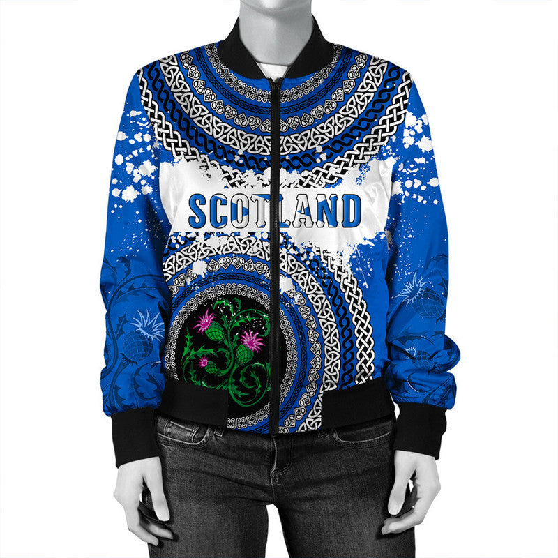 (Custom Text) Scotland Celtic Circle Bomber Jacket RLT12 - Wonder Print Shop