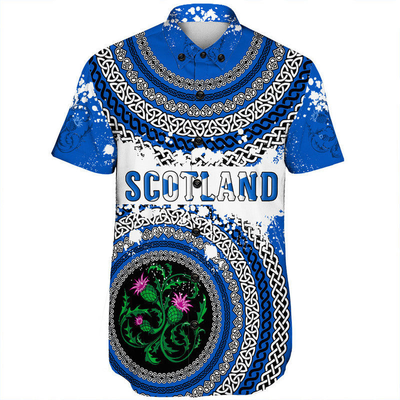 custom-text-scotland-celtic-circle-short-sleeve-shirt