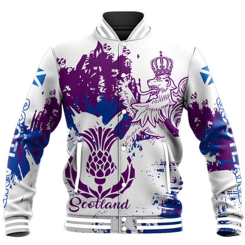 Scotland Lion King's Thistle Baseball Jacket RLT12 - Wonder Print Shop