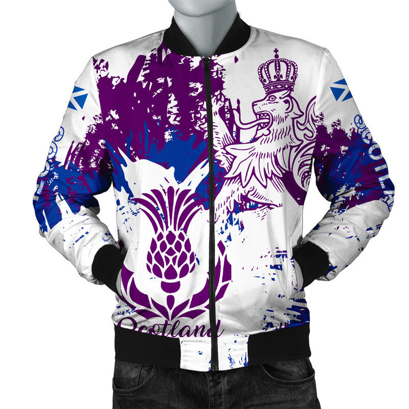 Scotland Lion King's Thistle Bomber Jacket RLT12 - Wonder Print Shop