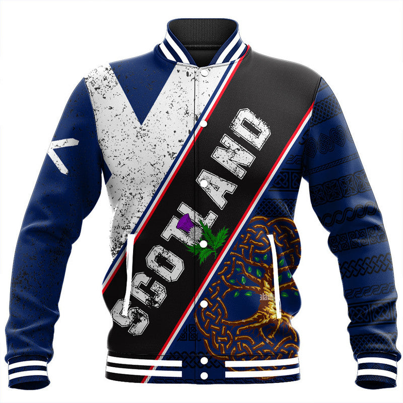 Scotland Pattern Flag Baseball Jacket RLT12 - Wonder Print Shop