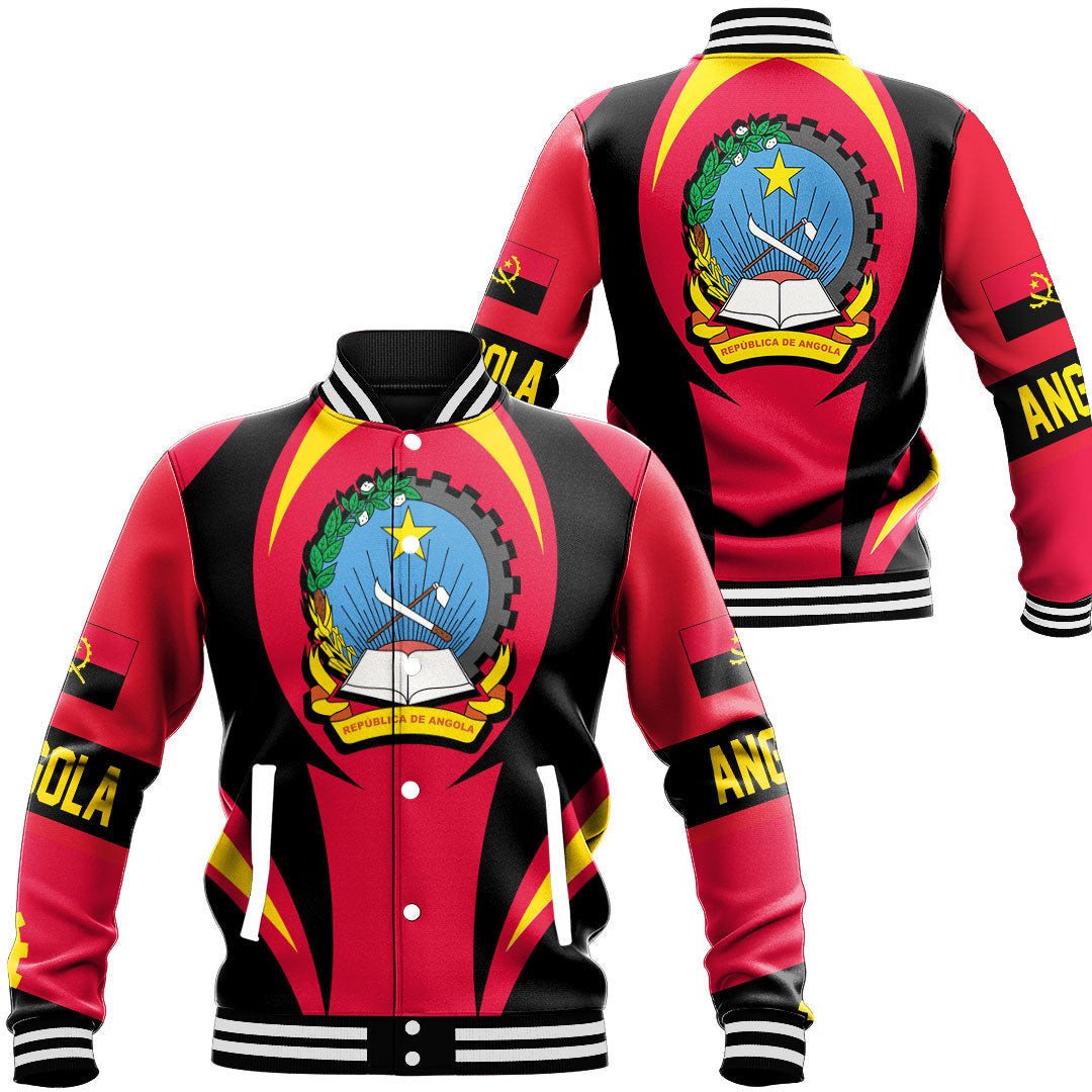 Wonder Print Shop Clothing - Angola Action Flag Baseball Jacket RLT7 - Wonder Print Shop