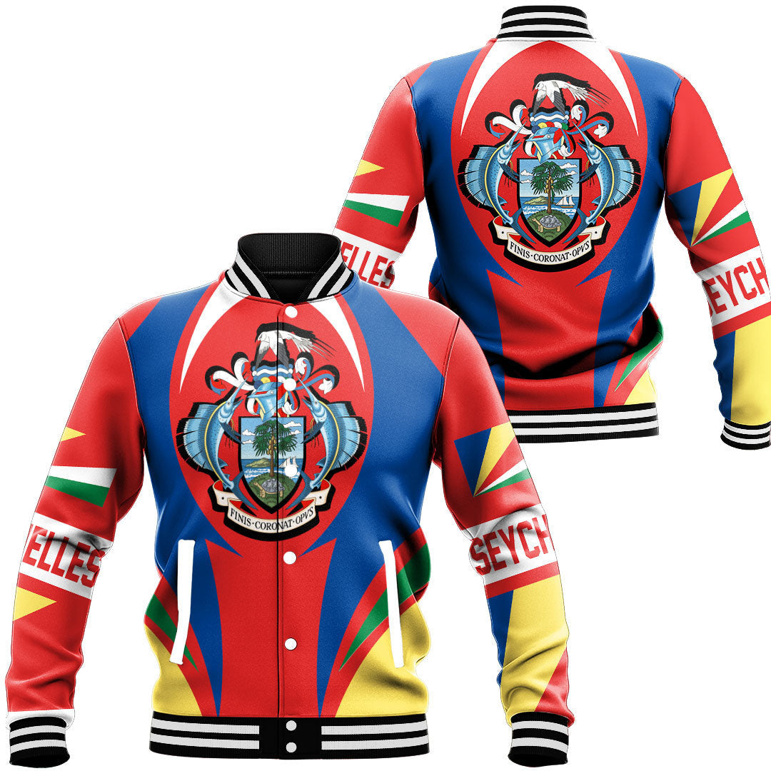 Wonder Print Shop Clothing - Seychelles Action Flag Baseball Jacket RLT7 - Wonder Print Shop