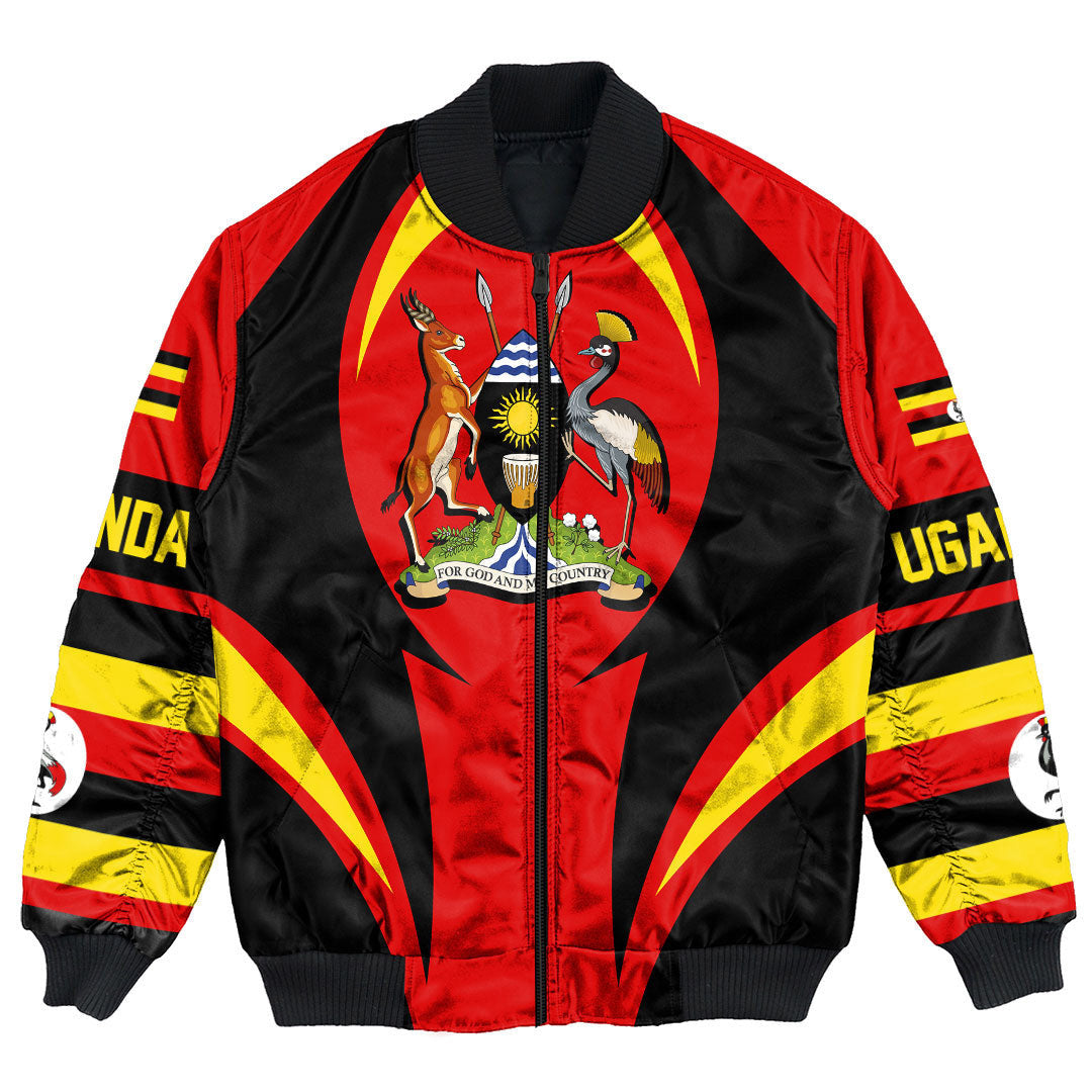 Getteestore Clothing - Uganda Action Flag Bomber Jacket RLT7 - Wonder Print Shop