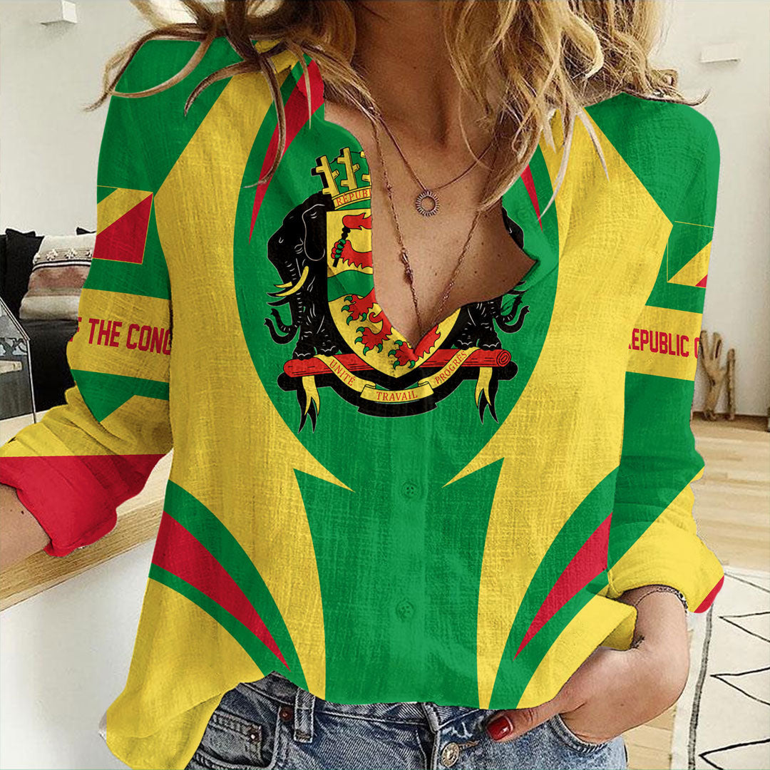 wonder-print-shop-clothing-republic-of-the-congo-action-flag-women-casual-shirt