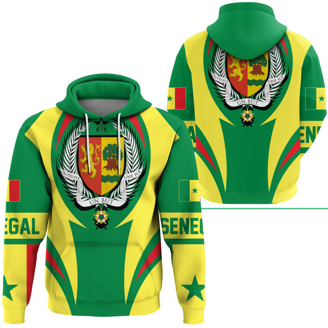 Senegal Hoodie Action Flag RLT7 - Wonder Print Shop