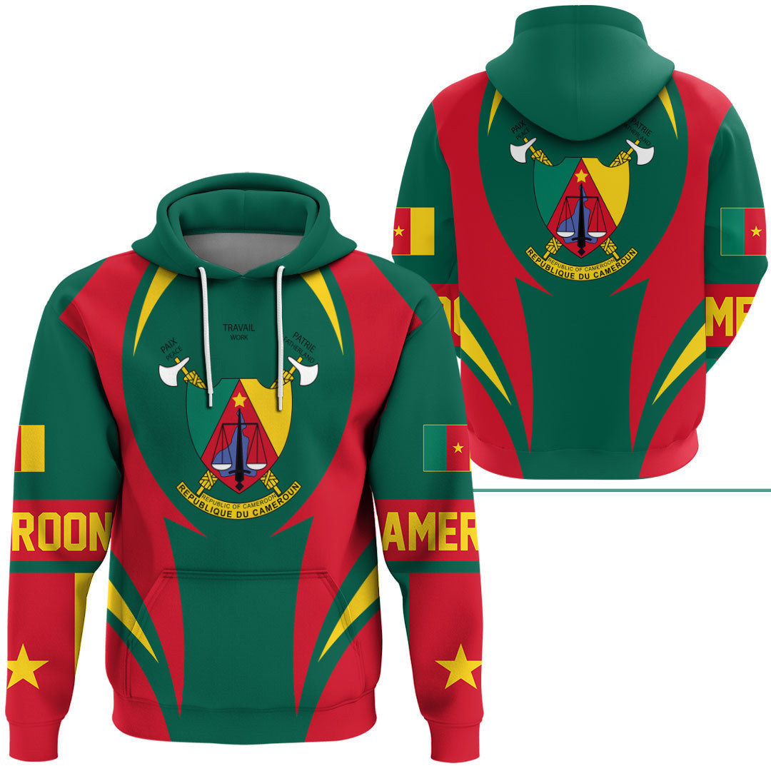 Cameroon Hoodie Action Flag RLT7 - Wonder Print Shop