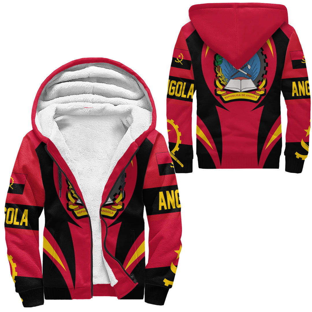 Wonder Print Shop Clothing - Angola Action Flag Sherpa Hoodie RLT7 - Wonder Print Shop