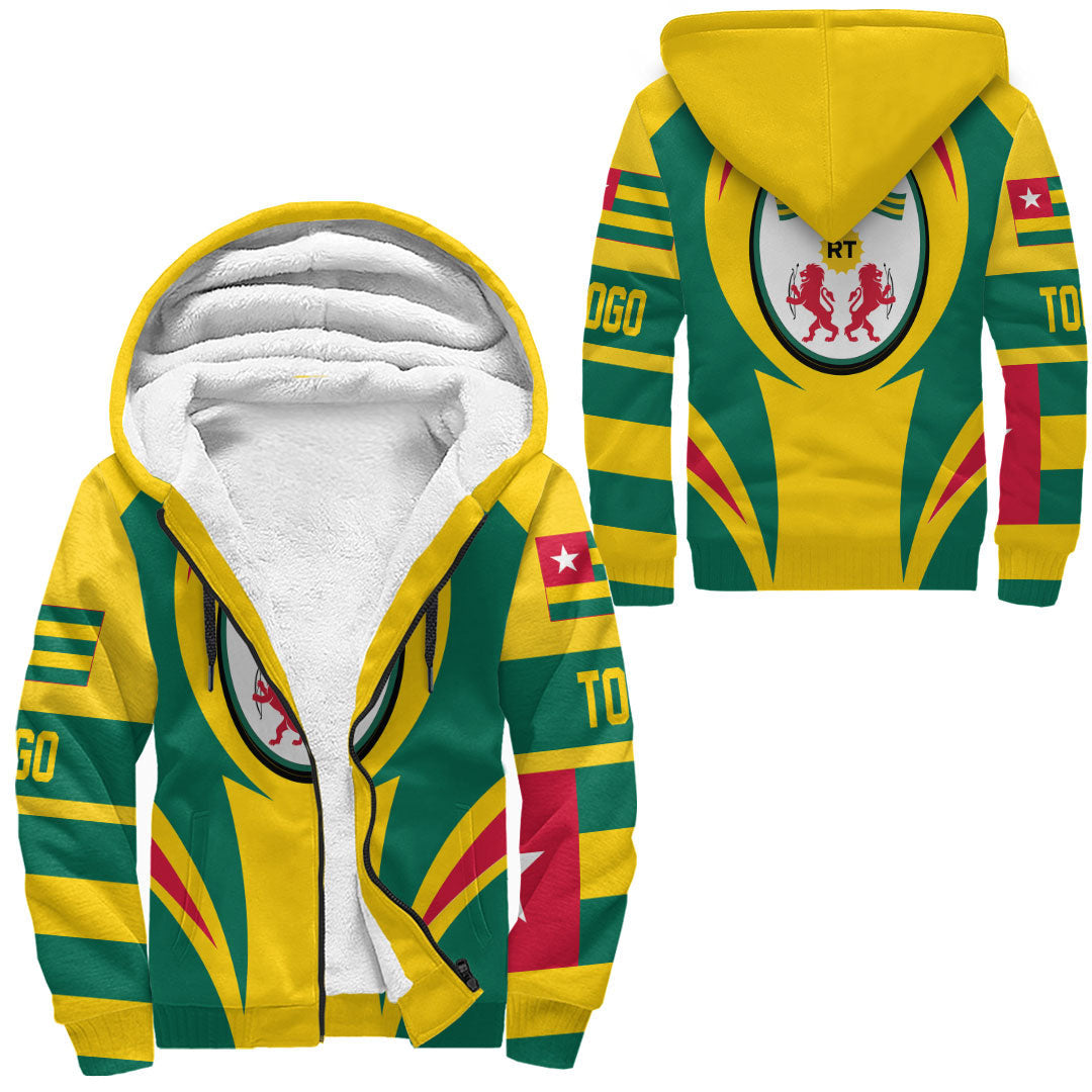 Wonder Print Shop Clothing - Togo Action Flag Sherpa Hoodie RLT7 - Wonder Print Shop