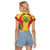 Wonder Print Shop Clothing - Ghana Action Flag Women's Raglan Cropped T shirt RLT7 - Wonder Print Shop