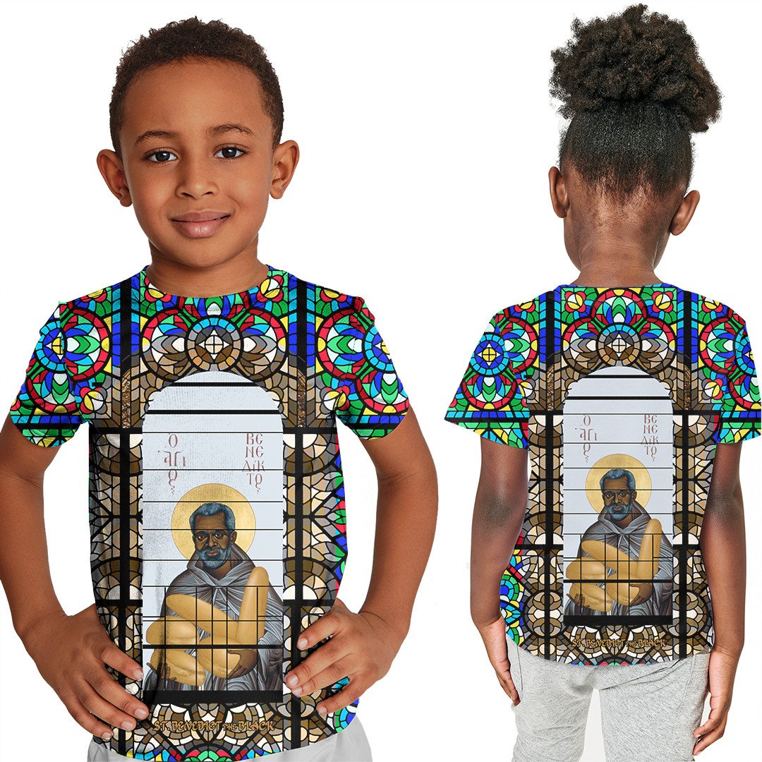 saint-benedict-of-the-african-on-stained-glass-t-shirt-kid