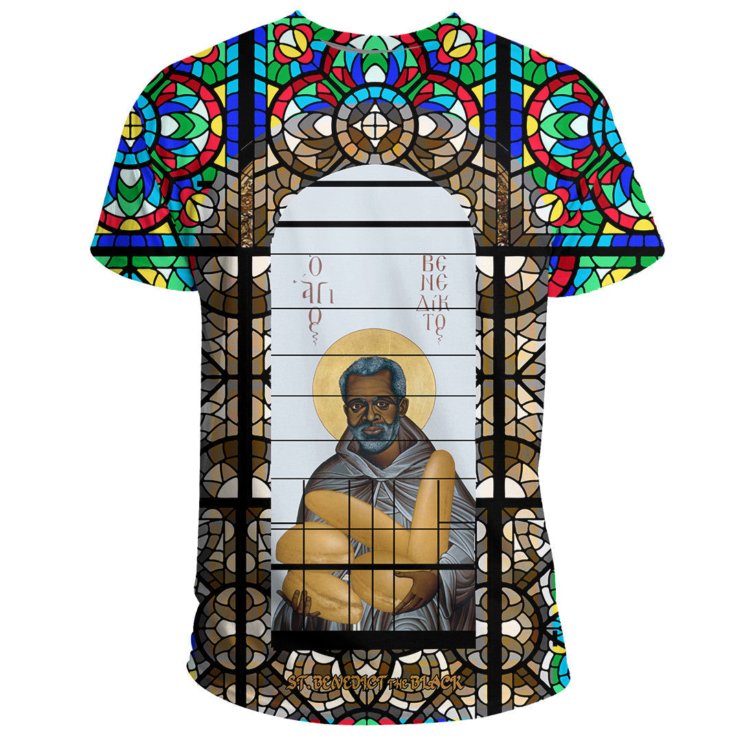 saint-benedict-of-the-african-on-stained-glass-t-shirt