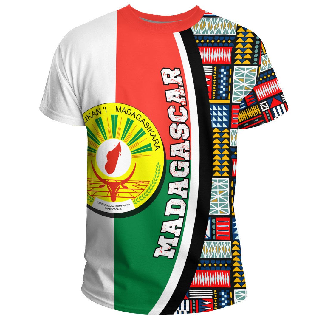 Madagascar Flag and Kente Pattern Special RLT13 - Wonder Print Shop