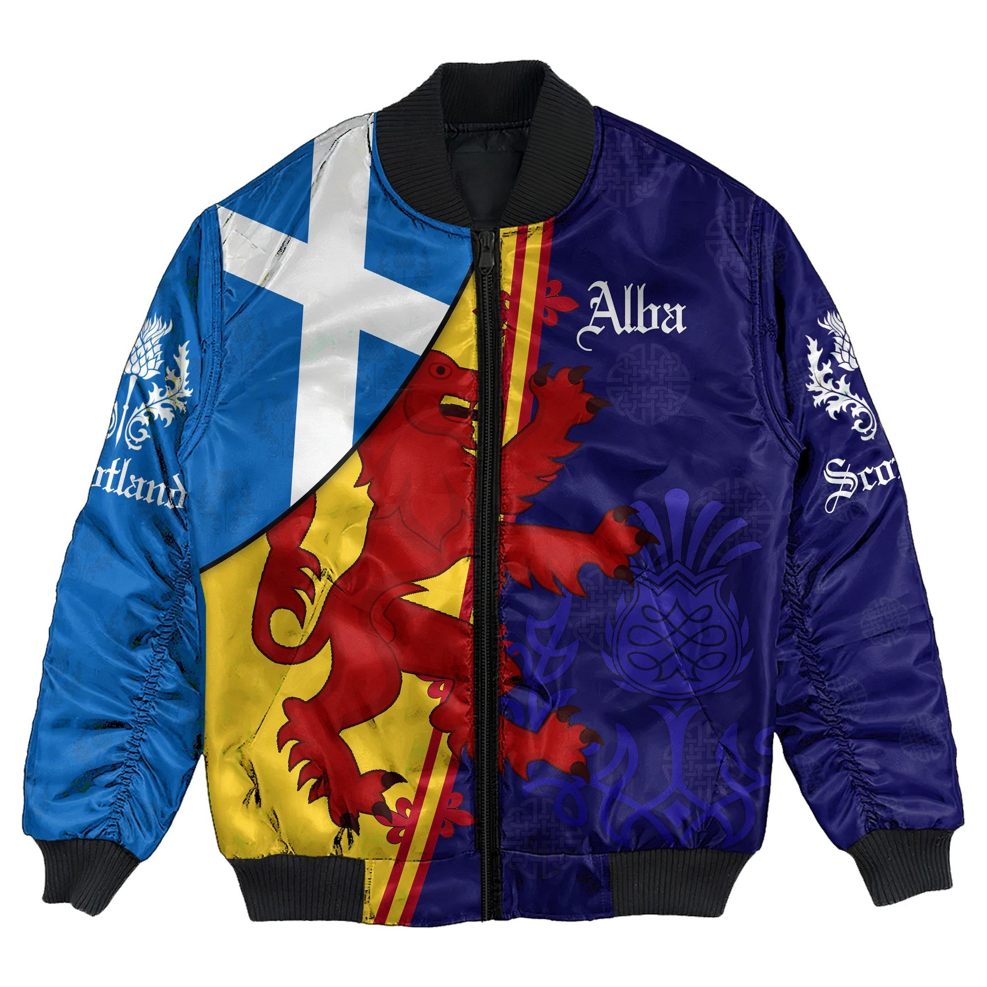 Scotland Alba Thistle Bomber Jacket RLT12 - Wonder Print Shop