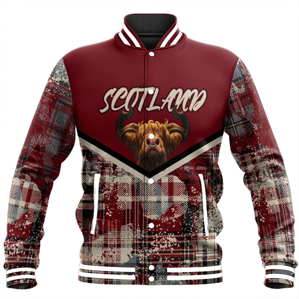 Scotland Tartan Grunge Plaid Baseball Jacket RLT12 - Wonder Print Shop