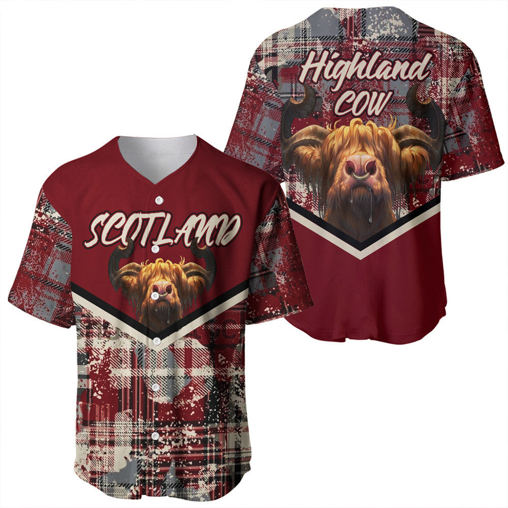 Scotland Tartan Grunge Plaid Baseball Jersey RLT12 - Wonder Print Shop