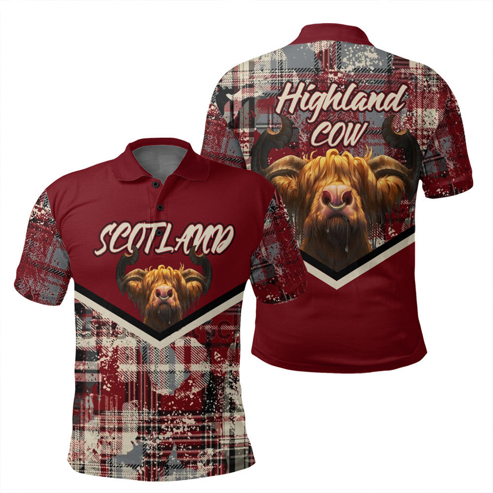 Scotland Tartan Grunge Plaid Polo Shirt RLT12 - Wonder Print Shop