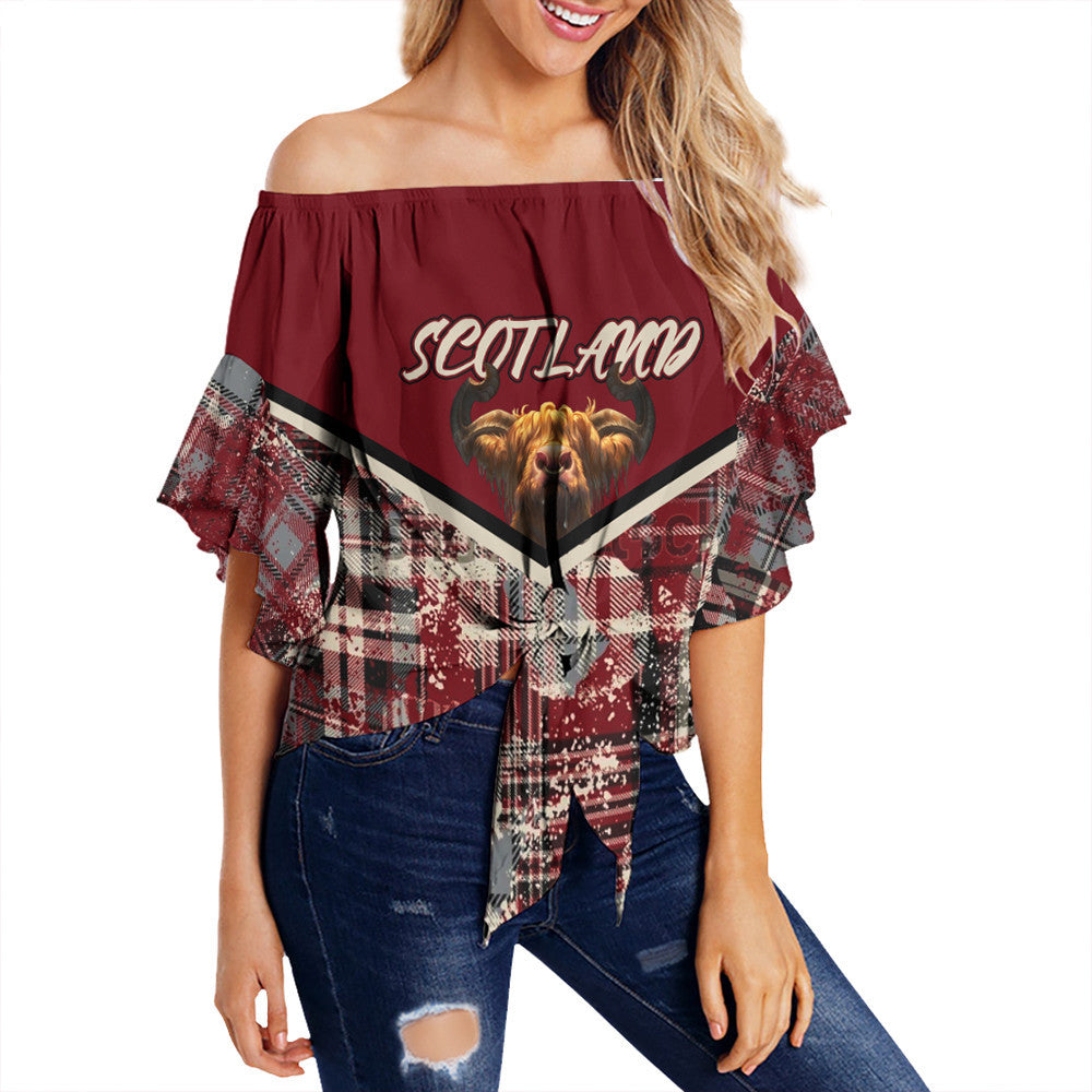 scotland-tartan-grunge-plaid-off-shoulder-wrap-waist-top