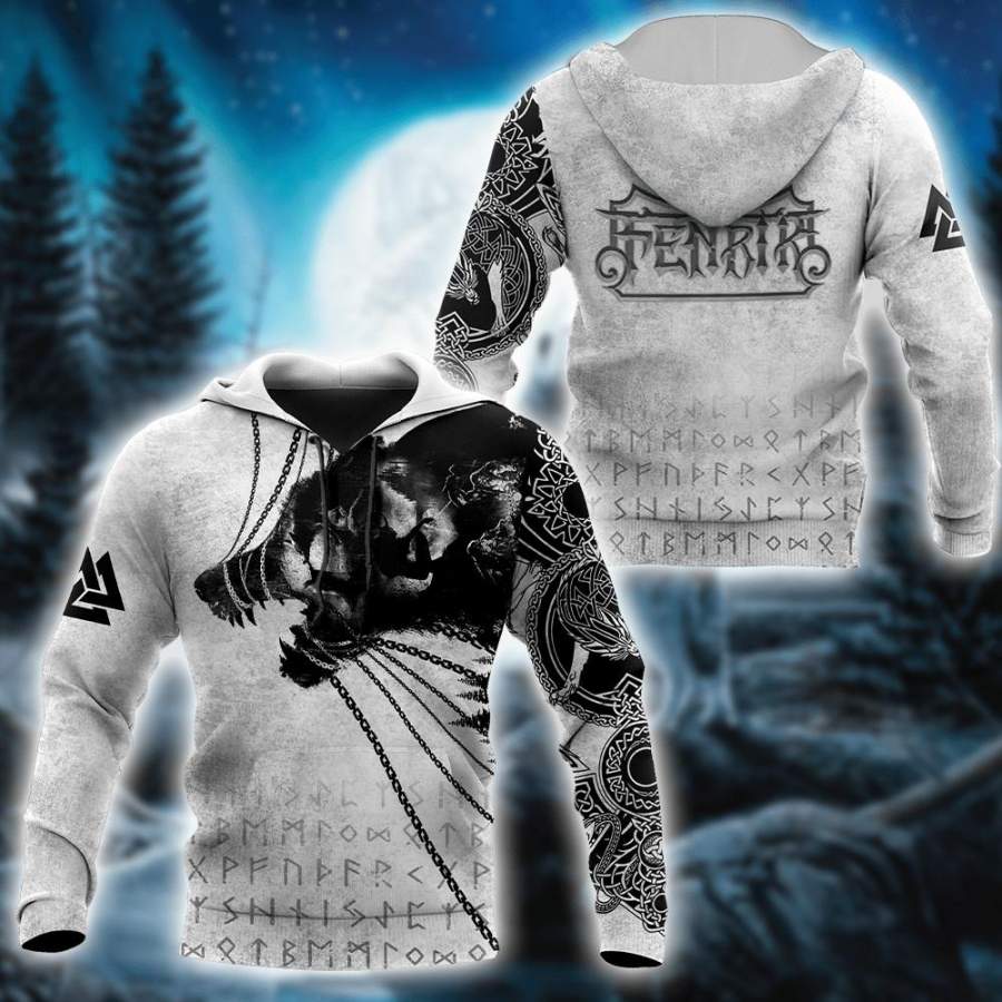 Viking Clothing Fenrir Viking Hoodie RLT12 - Wonder Print Shop