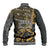 Deer Hunting Grunge Pattern Baseball Jacket - Wonder Print Shop