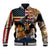 Deer Hunting American Flag Deciduous Forest Pattern Baseball Jacket - Wonder Print Shop