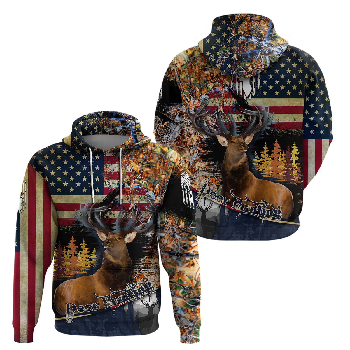 deer-hunting-american-flag-deciduous-forest-pattern-hoodie