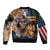 Deer Hunting American Flag Deciduous Forest Pattern Bomber Jacket - Wonder Print Shop