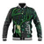 Deer Hunting Green Grunge Pattern Baseball Jacket - Wonder Print Shop