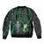 deer-hunting-green-grunge-pattern-sleeve-zip-bomber-jacket