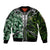 Deer Hunting Green Abstract Pattern Bomber Jacket - Wonder Print Shop