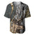 Deer Hunting Abstract Grunge Pattern Baseball Jersey - Wonder Print Shop