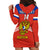 (Custom Text And Number) Russia Hockey 2023 Red Sporty Style Hoodie Dress - Wonder Print Shop