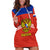 (Custom Text And Number) Russia Hockey 2023 Red Sporty Style Hoodie Dress - Wonder Print Shop