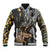 Deer Hunting Abstract Grunge Pattern Baseball Jacket - Wonder Print Shop