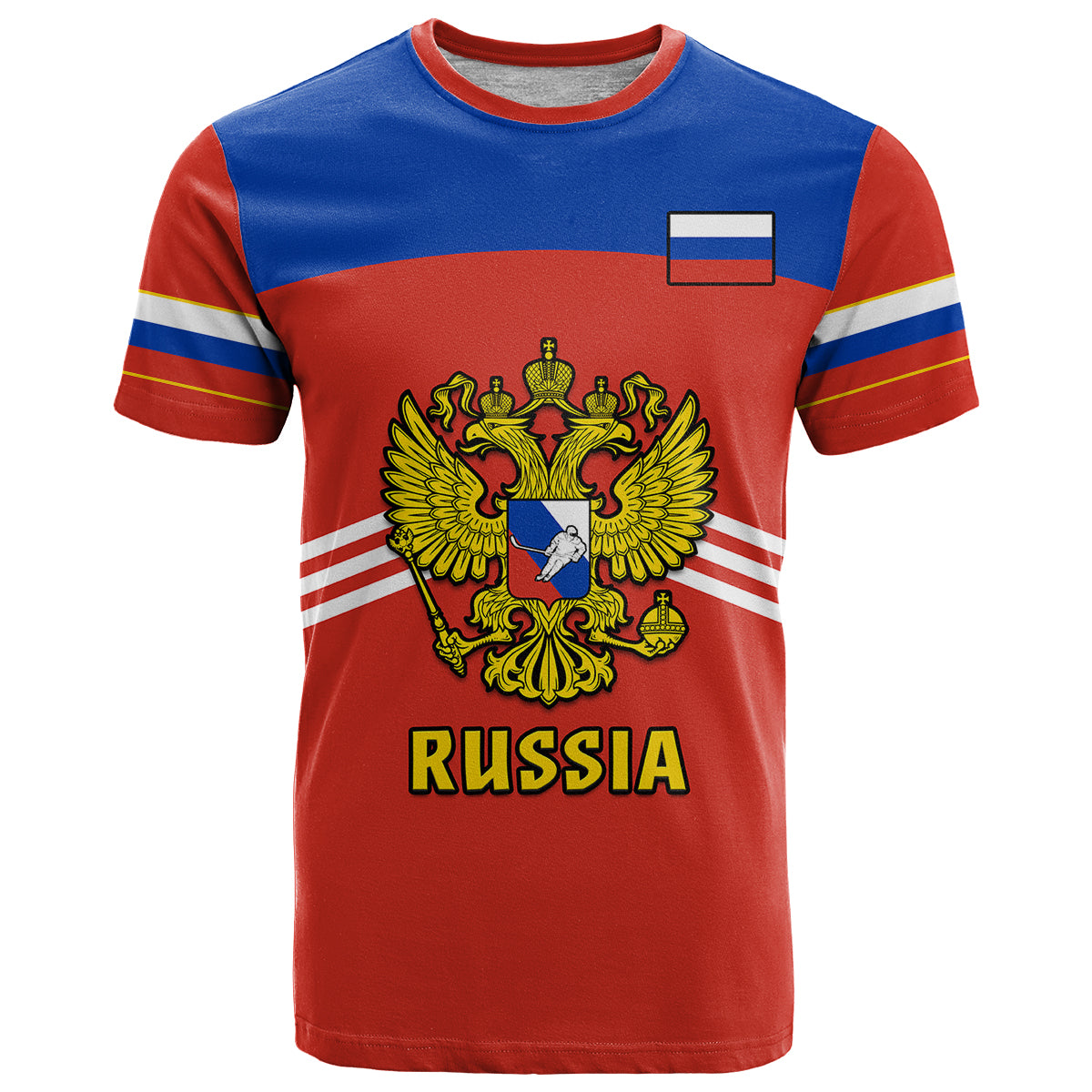 custom-text-and-number-russia-hockey-2023-red-sporty-style-t-shirt