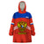 (Custom Text And Number) Russia Hockey 2023 Red Sporty Style Wearable Blanket Hoodie - Wonder Print Shop