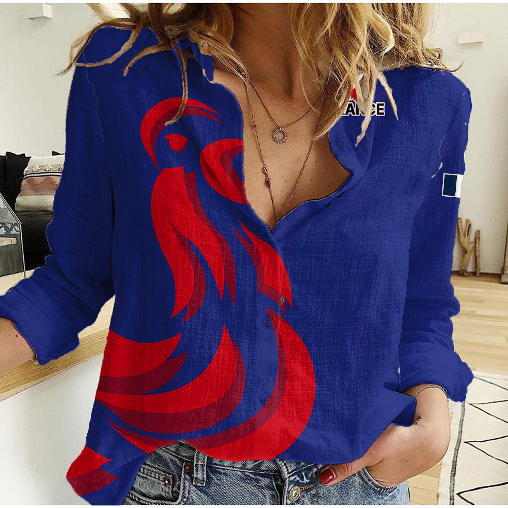 custom-personalised-france-rugby-7s-2023-les-bleus-roosters-women-casual-shirt