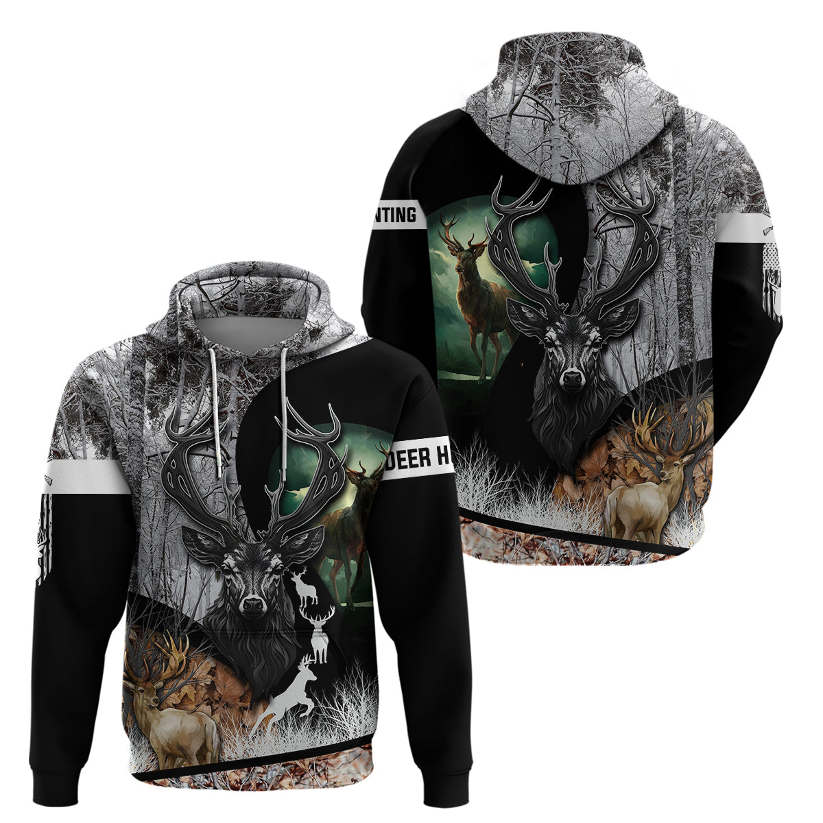 deer-hunting-a-mystical-deer-with-large-antler-within-a-forest-winter-forest-pattern-hoodie