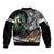 Deer Hunting - A Mystical Deer With Large Antler Within A Forest Winter Forest Pattern Bomber Jacket - Wonder Print Shop