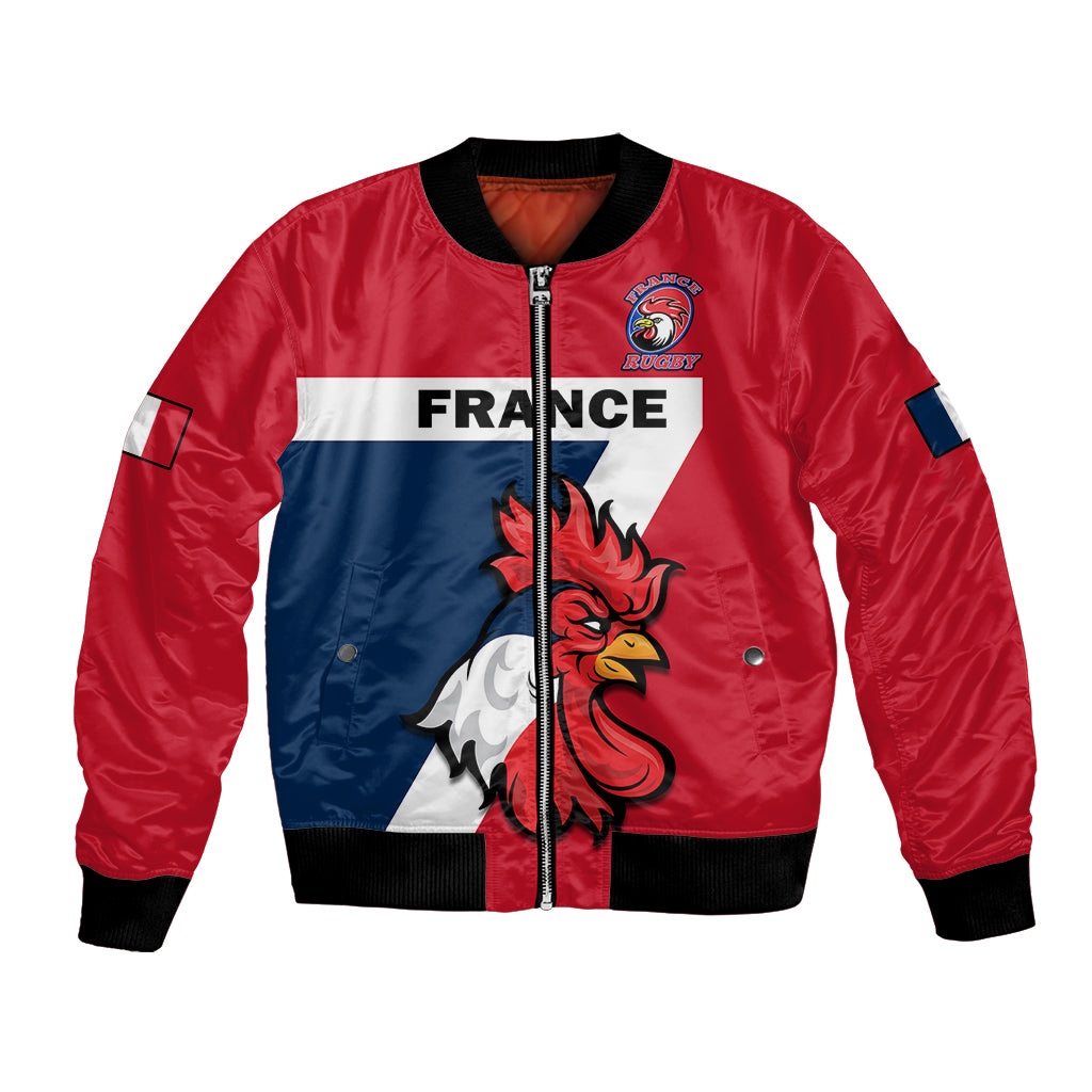 (Custom Text And Number) France Rugby 7s Sporty Style Bomber Jacket - Wonder Print Shop