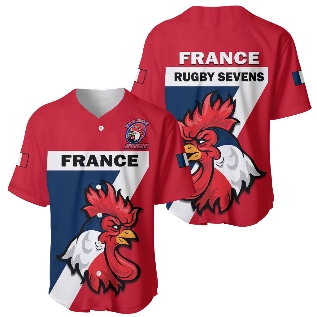 France Rugby 7s Sporty Style Baseball Jersey - Wonder Print Shop