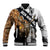 Deer Hunting Dry Broadleaf Forest Grunge Pattern Baseball Jacket - Wonder Print Shop