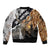 Deer Hunting Dry Broadleaf Forest Grunge Pattern Bomber Jacket - Wonder Print Shop