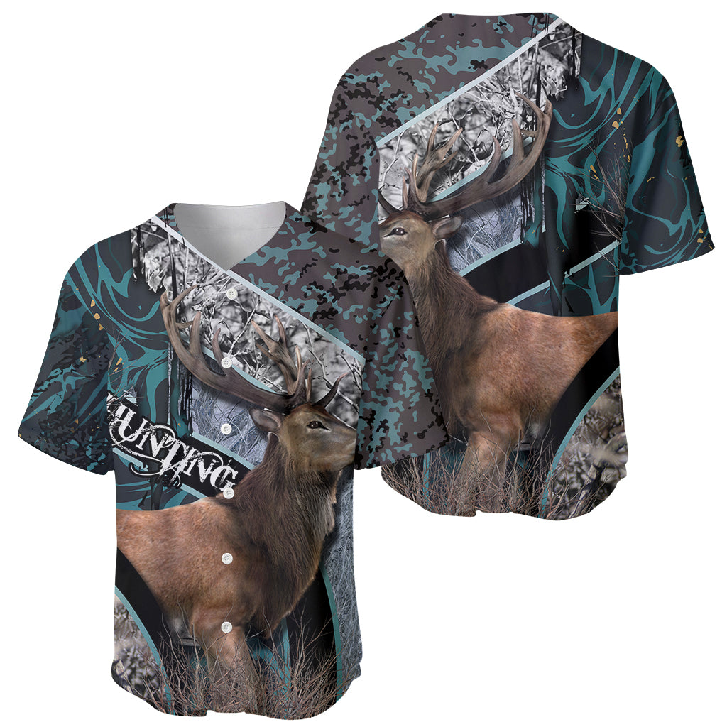 Deer Hunting Abstract Pattern Baseball Jersey - Wonder Print Shop