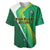 (Custom Text And Number) Ireland Rugby 7s Celtic Cross Shamrock Baseball Jersey - Wonder Print Shop