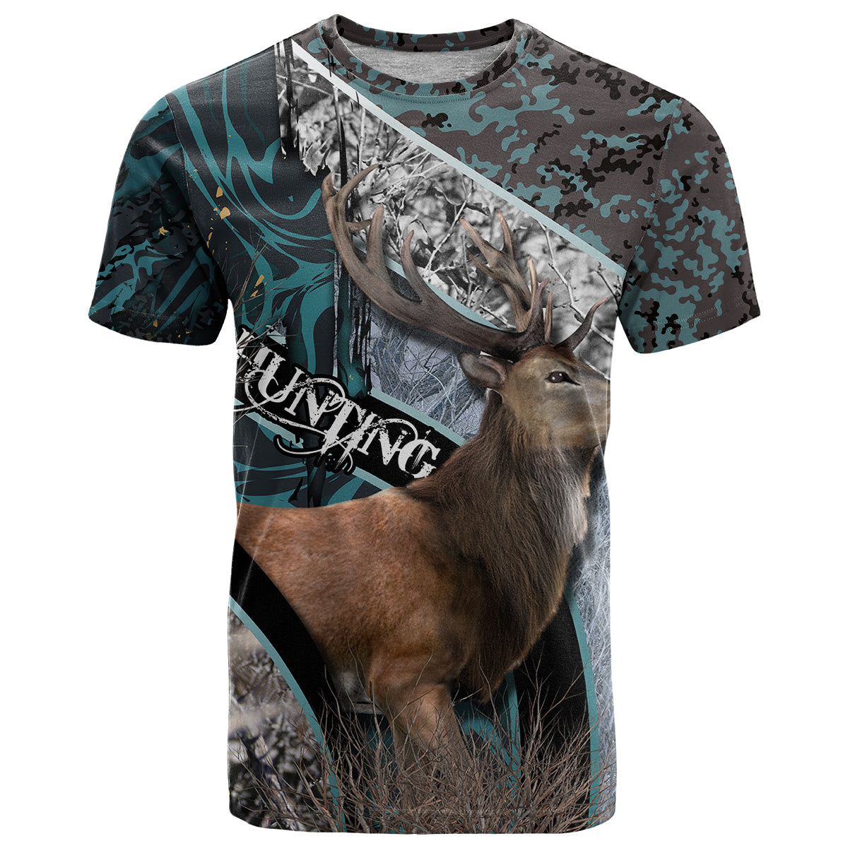 deer-hunting-abstract-pattern-t-shirt