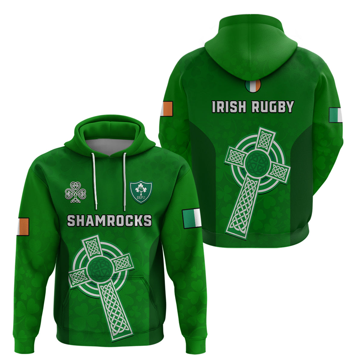 Ireland Rugby Go Shamrocks Hoodie - Wonder Print Shop