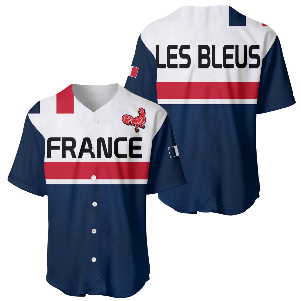 France Rugby 7s Le XV de France Baseball Jersey LT9 - Wonder Print Shop