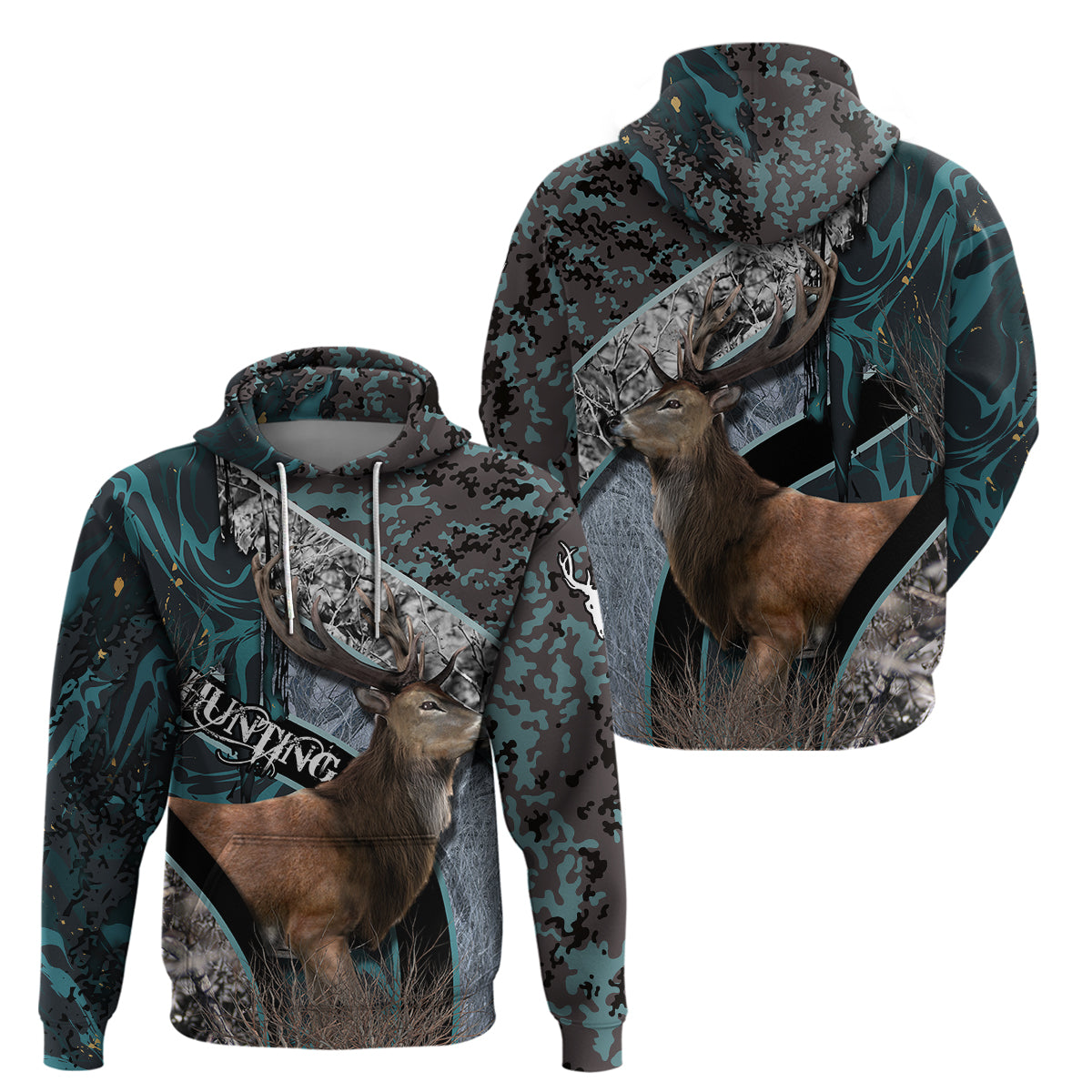 deer-hunting-abstract-pattern-hoodie